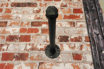 industrial steel pipe black clothes rail wall mounted