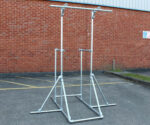 industrial pipe chin up and dip station home gym