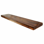 Light oak wooden shelf burnt effect