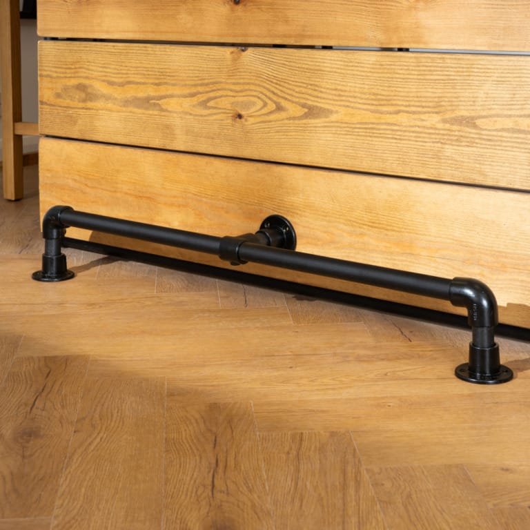 Powder-Coated-Bar/Kitchen-Foot-Rail|-Industrial-Key-Clamp-Pipe-Style-5