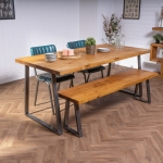 Rustic-Dining-Table-with-Trapezium-Legs