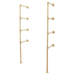 Floor Mounted Shelving Unit | Industrial Brass Pipe Style