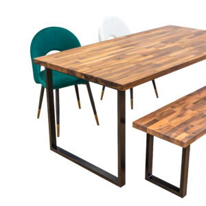 Walnut Table with Box Frame Legs