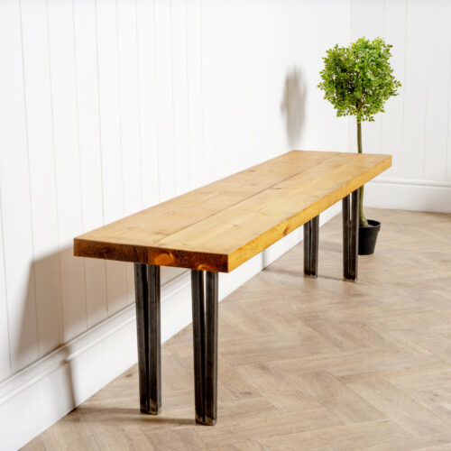 Straight-Box-Hairpin-Industrial-Steel-Bench-2