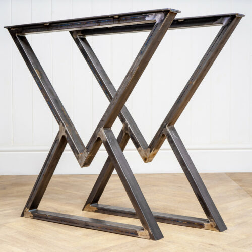 Hourglass-Industrial-Steel-Table-Legs-Raw-Steel-2
