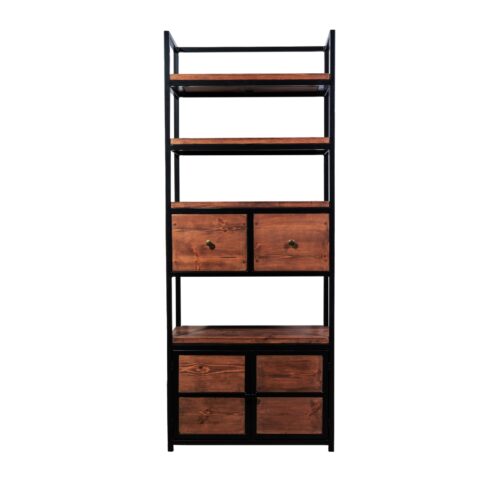 Rustic-Industrial-Style-Bookcase-and-Cabinet-8