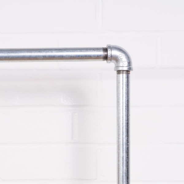 Free-Standing-Clothing-Rail-on-Wooden-Base-Industrial-Silver-Pipe-Style-1