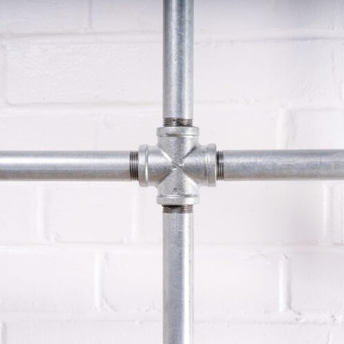 Four-Square-Full-Height-Clothing-Rail-Industrial-Silver-Pipe-Style-5