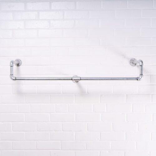 Wall-Mounted-Drop-Down-Clothes-Rail-Industrial-Silver-Pipe-Style-5