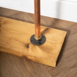 Free-Standing-Clothing-Rail-on-Wooden-Base-Industrial-Copper-Pipe-Style-4