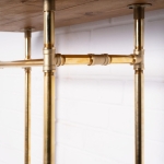 Wooden-Surround-Clothes-Rail-Solid-Brass-Pipe-Style-4