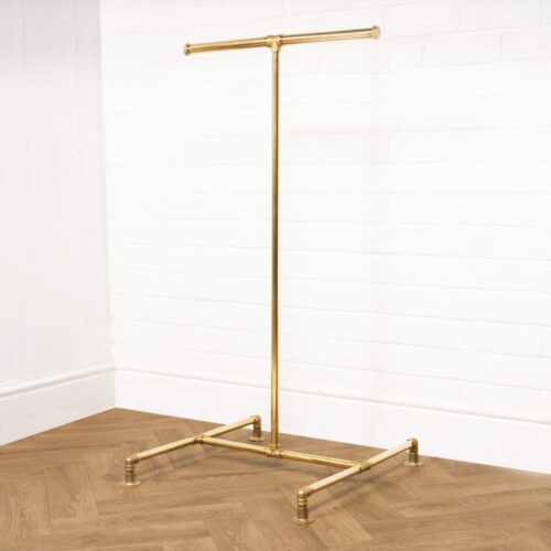 Free-Standing-Tee-Clothing-Rail-Solid-Brass-Pipe-Style-3