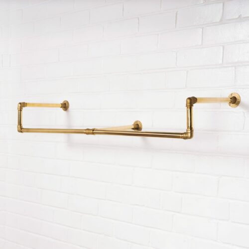 Wall-Mounted-Drop-Down-Clothes-Rail-Solid-Brass-Pipe-Style-4