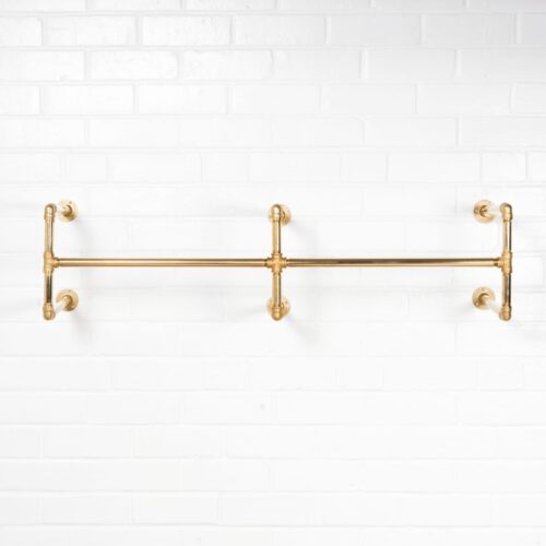 Wall-Mounted-Twin-Rail-Solid-Brass-Pipe-Style-4
