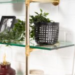 Wall-Mounted-Shelving-Unit-Industrial -Brass-Pipe-with-Glass-Shelving-5