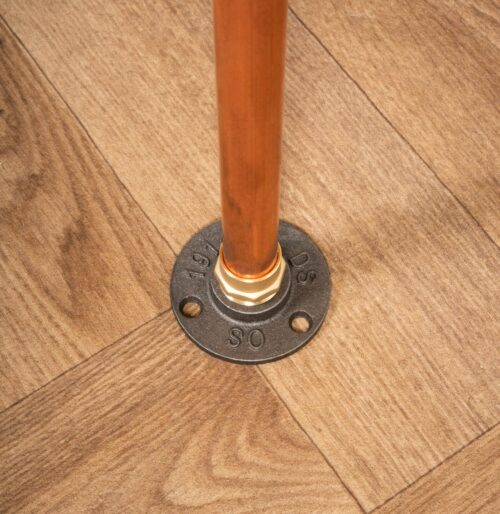Floor-Mounted-Shelving-Unit-Without-Shelves-Copper-Pipe-Style-4