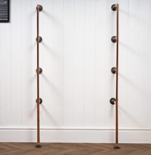 Floor-Mounted-Shelving-Unit-Without-Shelves-Copper-Pipe-Style-5