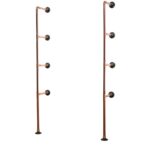 Floor-Mounted-Shelving-Unit-Without-Shelves-Copper-Pipe-Style