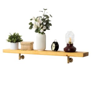 Reclaimed-Scaffold-Board-Shelves-with-Tee-Nut-Brass-Brackets