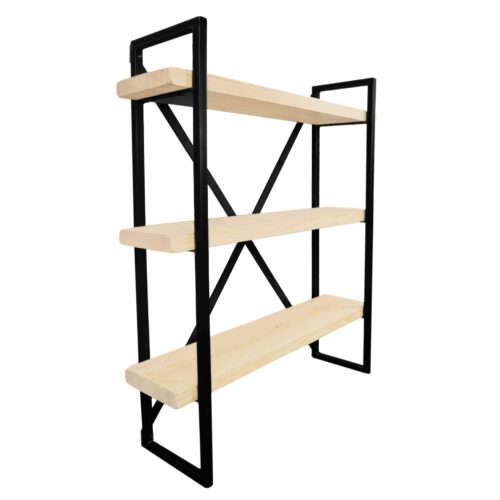 Slimline-Square-Framed-Shelving-Unit-Industrial-Black-Powder-Coated-Style-2