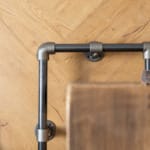 Bar/Kitchen-Corner-Foot-Rail-Industrial-Raw-Steel-Key-Clamp-Pipe-Style-4