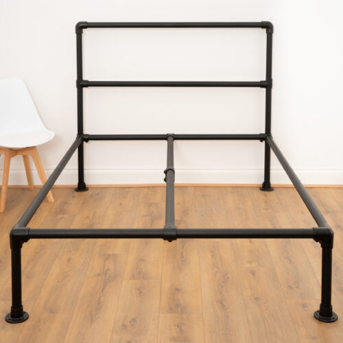 DIY-Industrial-Bed-Black-Powder-Coated-Pipe-Style-6