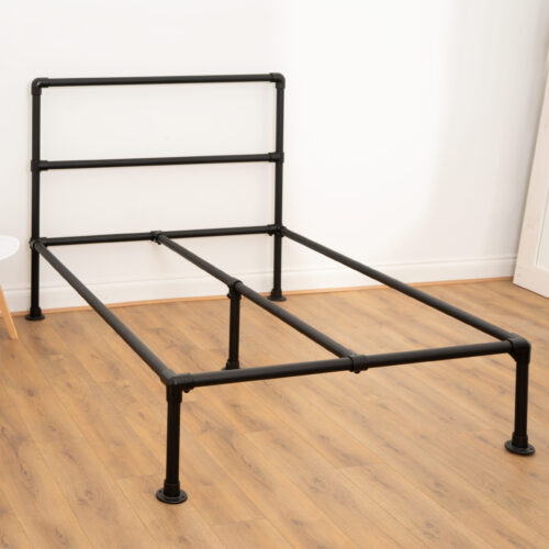 DIY-Industrial-Bed-Black-Powder-Coated-Pipe-Style-5