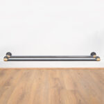 Wall-Mounted-Shoe-Rack-Raw-Steel-And-Brass-Pipe-Style-5