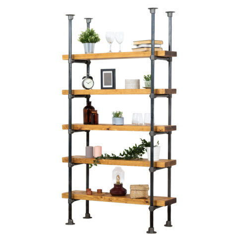 Floor-and-Ceiling-Shelving-Unit-Raw-Steel