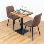 Black-square-cafe-&-bistro-table-solid-walnut-style-2