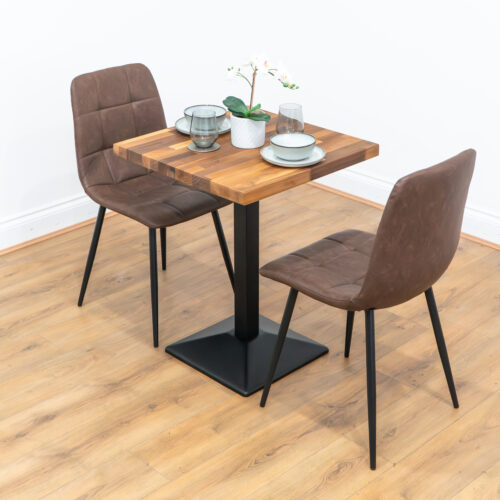 Black-square-cafe-&-bistro-table-solid-walnut-style-2