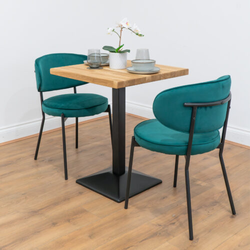 Black-square-cafe-&-bistro-table-solid-oak-style-1