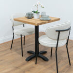 Black-X-base-cafe-&-bistro-table-solid-oak-style-1