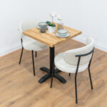 Black-X-base-cafe-&-bistro-table-solid-oak-style-2