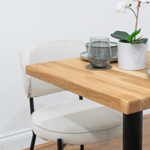 Black-X-base-cafe-&-bistro-table-solid-oak-style-3