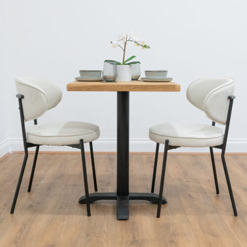 Black-X-base-cafe-&-bistro-table-solid-oak-style-4