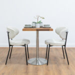Silver-round-cafe-&-bistro-table-solid-walnut-style-4