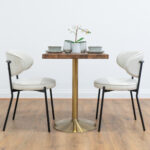 Gold-Round-Cafe-&-Bistro-Table-Solid-Walnut-Style-4