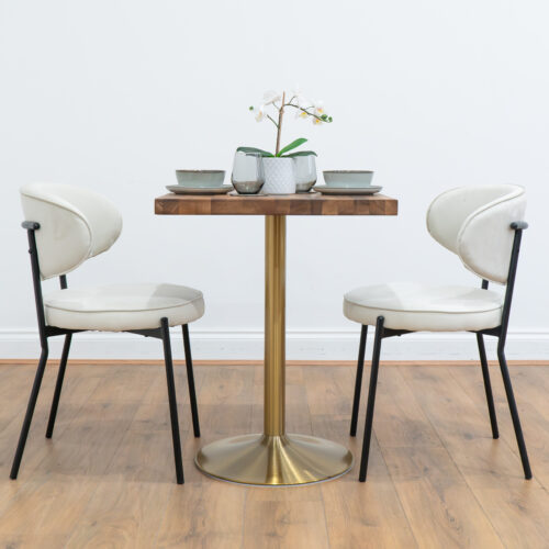 Gold-Round-Cafe-&-Bistro-Table-Solid-Walnut-Style-4