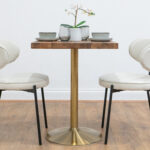 Gold-Round-Cafe-&-Bistro-Table-Solid-Walnut-Style-5