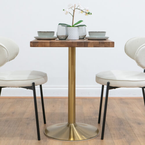 Gold-Round-Cafe-&-Bistro-Table-Solid-Walnut-Style-5