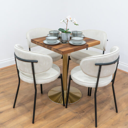 Gold-Round-Cafe-&-Bistro-Table-Solid-Walnut-Style-7