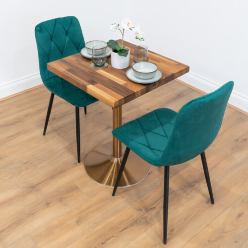 Rose-Gold-Round-Cafe-&-Bistro-Table-Solid-Walnut-Style-2