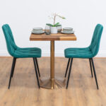 Rose-Gold-Round-Cafe-&-Bistro-Table-Solid-Walnut-Style-4
