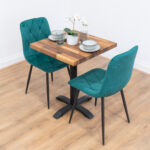 Black-X-base-cafe-&-bistro-table-solid-walnut-style-2
