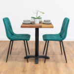 Black-X-base-cafe-&-bistro-table-solid-walnut-style-3