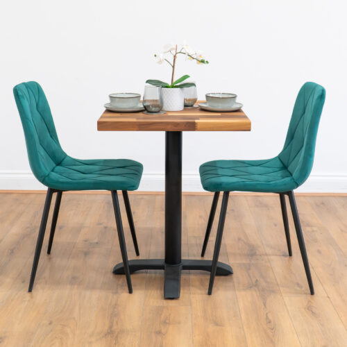 Black-X-base-cafe-&-bistro-table-solid-walnut-style-3