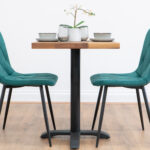 Black-X-base-cafe-&-bistro-table-solid-walnut-style-4