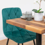 Black-X-base-cafe-&-bistro-table-solid-walnut-style-5