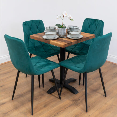 Black-X-base-cafe-&-bistro-table-solid-walnut-style-7